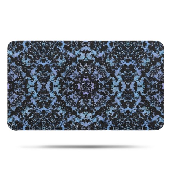 Blue Abstract Pattern Bathroom Rugs Mat,Non Slip Microfiber Bathroom Rug,Rubber Backing,Soft Bathroom Mats for Bathroom Floor,Tub and Shower,17x30in(43x75cm)