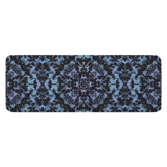 Blue Abstract Pattern Kitchen Rug Mat,Kitchen Runner Rugs Non Skid Washable,Decorative Kitchen Floor Mats for Kitchen,Sink,Laundry,17"x47.2"