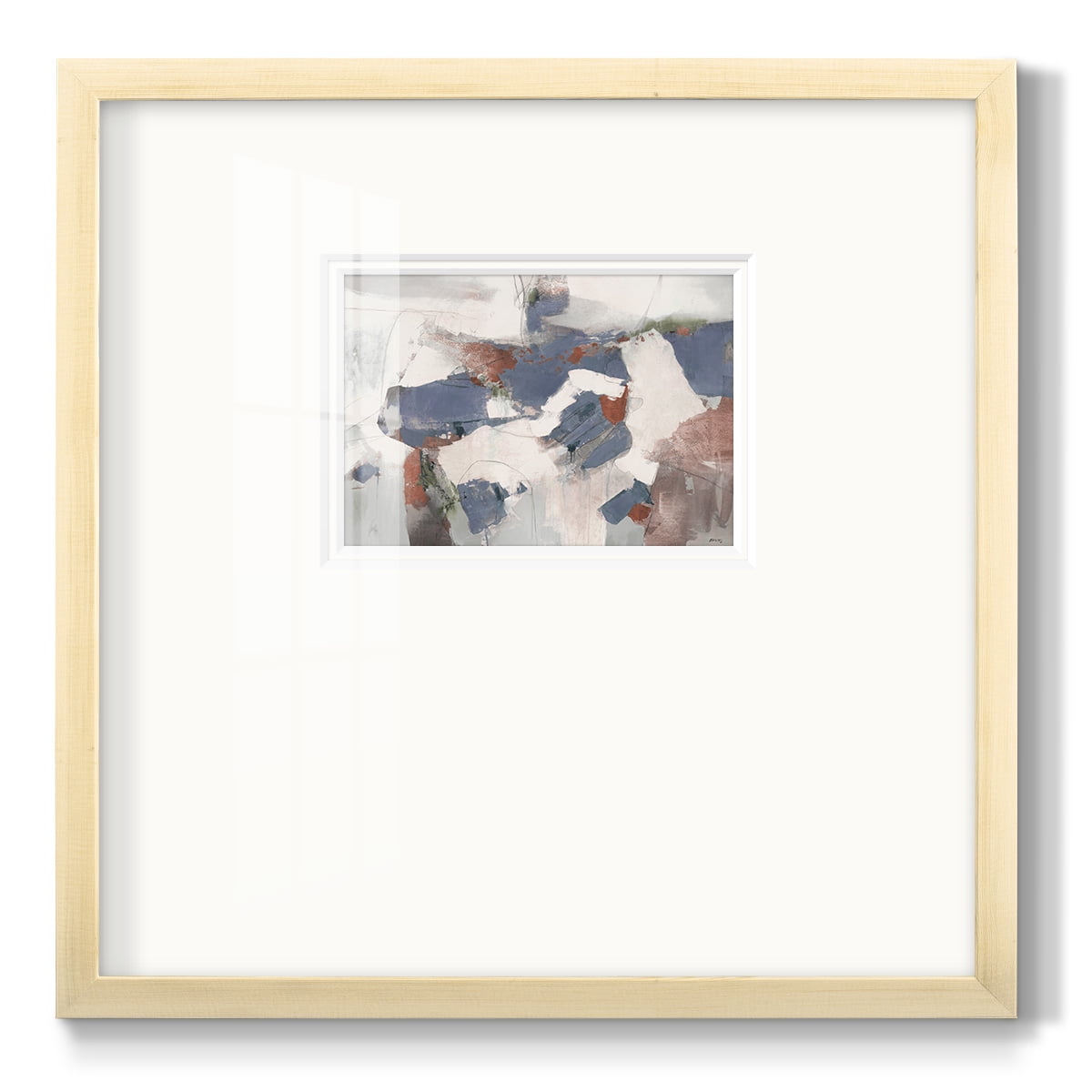 Blue Abstract-Premium Framed Print