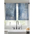 thumbnail image 1 of Blue Abstract Sheer Curtains 45 Inches Long 2 Panels Vintage Graffiti Light Filtering Semi Sheer Window Curtains Drapes for Bedroom Living Room 52"x45", 1 of 7