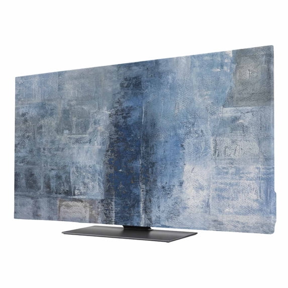 Blue Abstract TV Dust Cover 50 Inch, Vintage Graffiti Mottled Texture ...