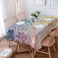 thumbnail image 1 of Blue Abstract Tablecloth Rectangle Table Cloth 60x84 , Waterproof Tablecloth Outdoor Table Cloth, Orange Yellow Gradient Stone Brushwork Washable Table Cover for Kitchen Dining Party, 1 of 8