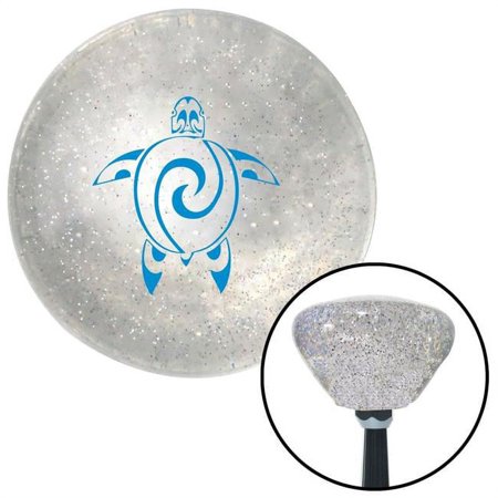 Blue Abstract Turtle Clear Retro Metal Flake Shift Knob with M16 x 1.5 Insert Auto