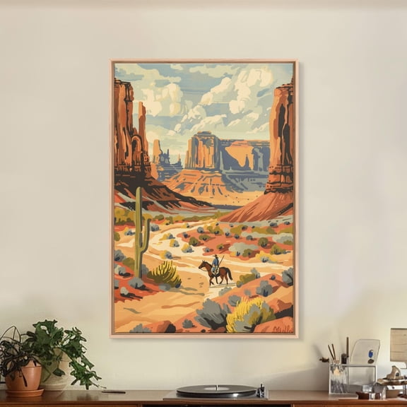 Blue Abstract Wave Japandi Style Wall Art Poster, Unframed Size 16x24