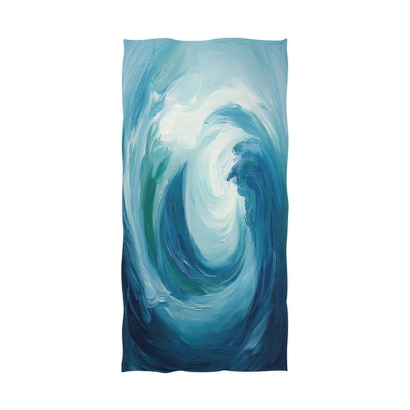 Blue Abstract Waves 64''x32'' Bath Towels Lightweight Quick-Dry Breathable Soft for Gym Travel Swim