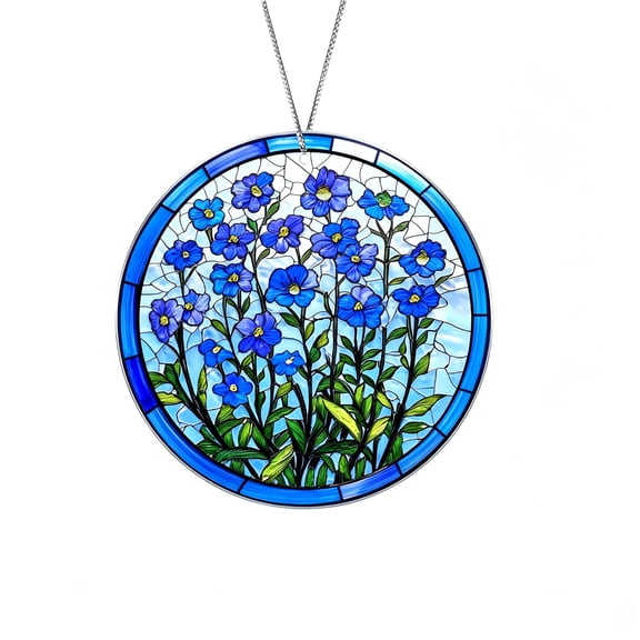 Blue Acrylic Window Hanging Decor, Car Window Suncatcher Transparent Blue, Laser Cut Shape, Hangs on Rearview Mirror or Home Window, Lightweight Shatterproof Gift