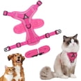 thumbnail image 1 of Blue Adjustable Cat Harness and Leash Set Escape Proof Vest Breathable Mesh Reflective Pet Harness with 59 in Nylon Leash for Cats and Small Dogs Walking Training 23x19 cm, 1 of 9