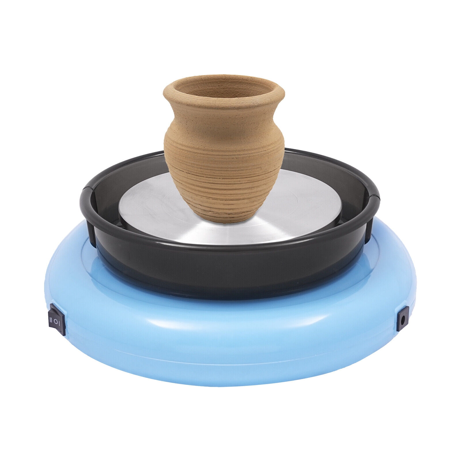 Blue Adjustable Speed Pottery Wheel Forming Machine Ceramic Work Clay Art Craft 60W 110-220V