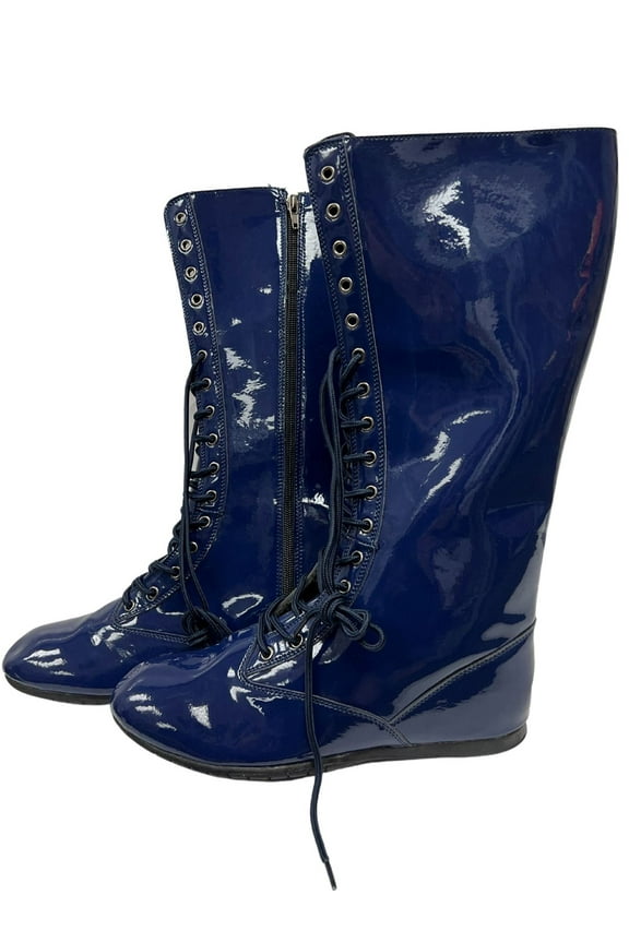 Blue Adult Wrestling Boots