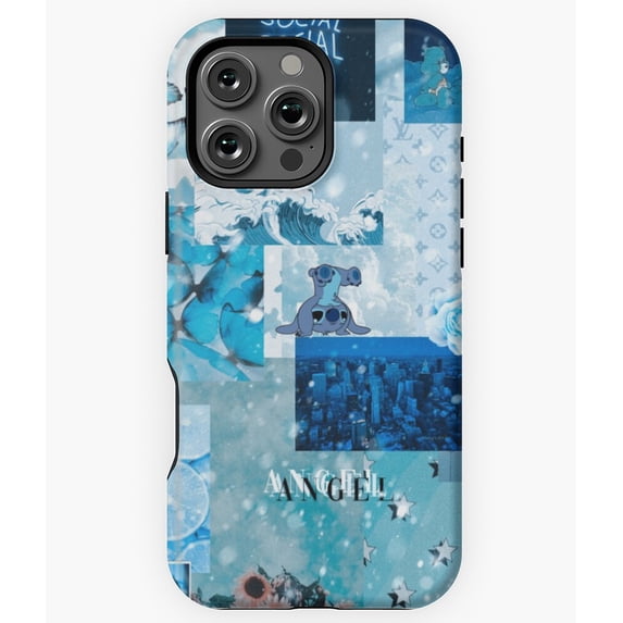 Blue Aesthetic Phone Case Collage N7221 Phone Case for iPhone 17 16 15 14 13 12 11 Pro Max
