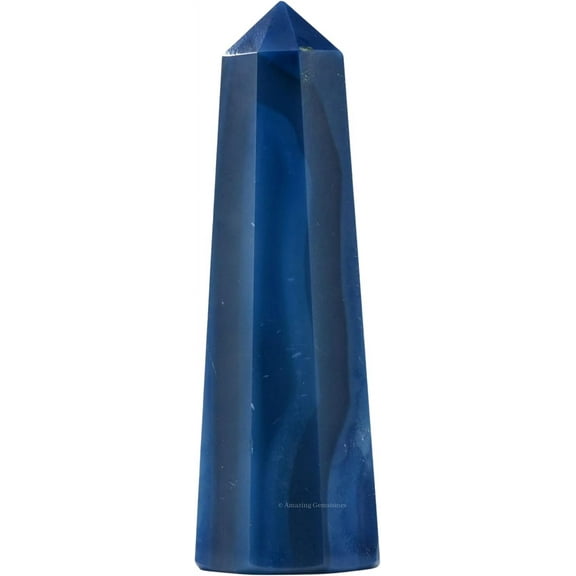 Blue Agate Crystal Tower Obelisk Point (3" to 4" INCH)