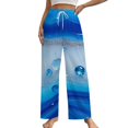 thumbnail image 1 of Blue Agate Gemstone Print-2 Pajamas For Women Loose Retro Night Pajama Pants Comfortable Sleepwear Bottoms Homewear, 1 of 6