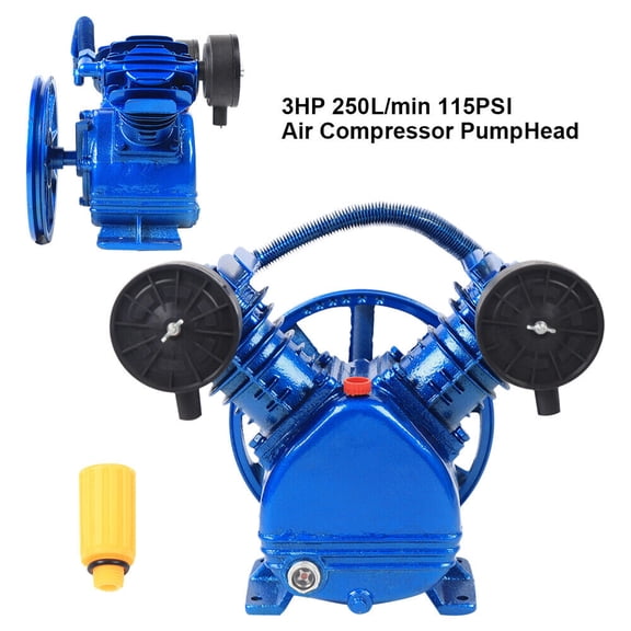 Blue Air Compressor Pump Head for Chemical Industry, Light Industry, Textile, Food Processing, Health, Electronics