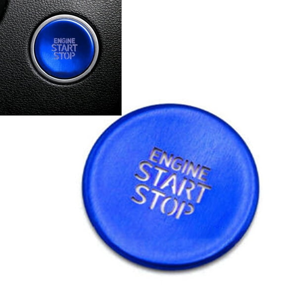 Blue Aluminum Alloy Engine Start Stop Button Cover Trim for Hyundai Tucson 2022 2023, Easy Install Interior Upgrade Accessory, High Resistance Decorative Knob Protector