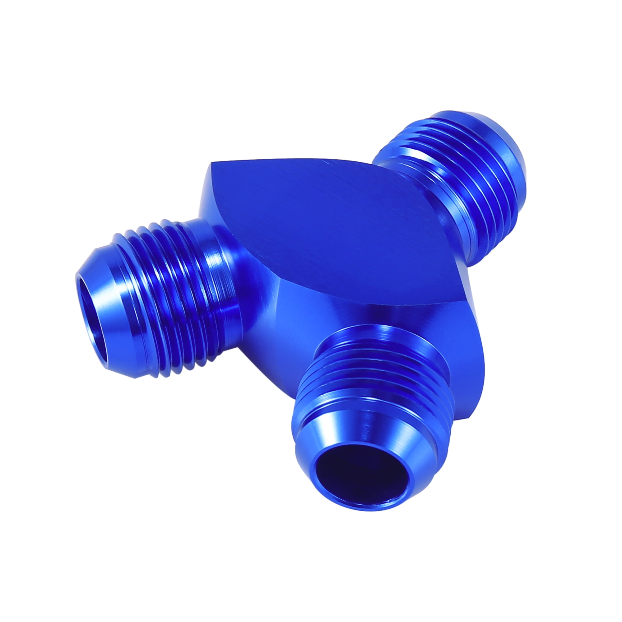 Blue Aluminum Alloy Y Shape Block Splitter Fuel Fitting Adapter 10AN to ...