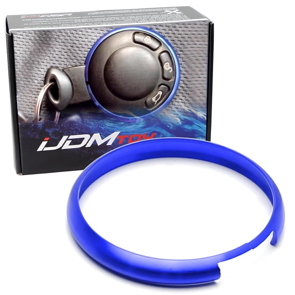 Blue Aluminum Smart Key Fob Surrounding Ring Decoration For 2008-2014/2015 Gen2 Mini Cooper R55 R56 R57 R58 R59 & Gen1 R60 R61