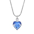 thumbnail image 1 of Blue "Always in My Heart" Cremation Necklace Rhinsestone Women's Heart Urn Necklace for Ashes Funeral Urn Jewelry Remembrance Memorial Pendant with Free Funnel Fill Kit and Gift Box, 1 of 10