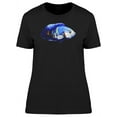 thumbnail image 1 of Blue Amazing Exotic Oscar Fish T-Shirt Women -Image by Shutterstock, Female x-Large, 1 of 2