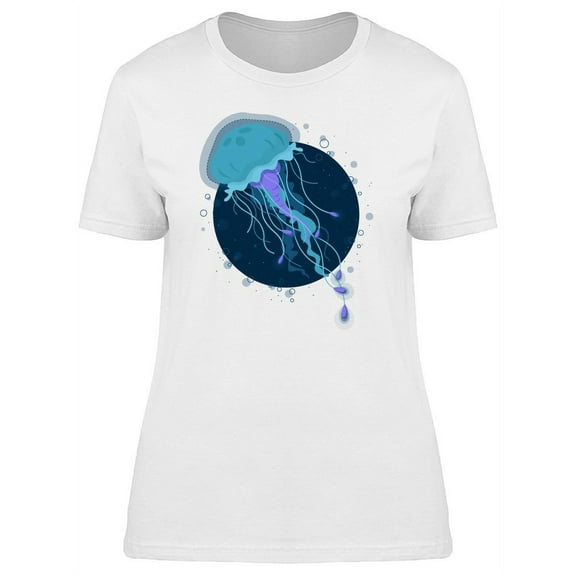 Blue Amazing Jellyfish T-Shirt Women -Image by Shutterstock, Female Small