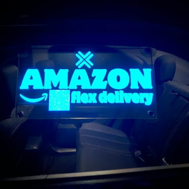 Blue Amazon Flex Delivery Sticker for car windshield