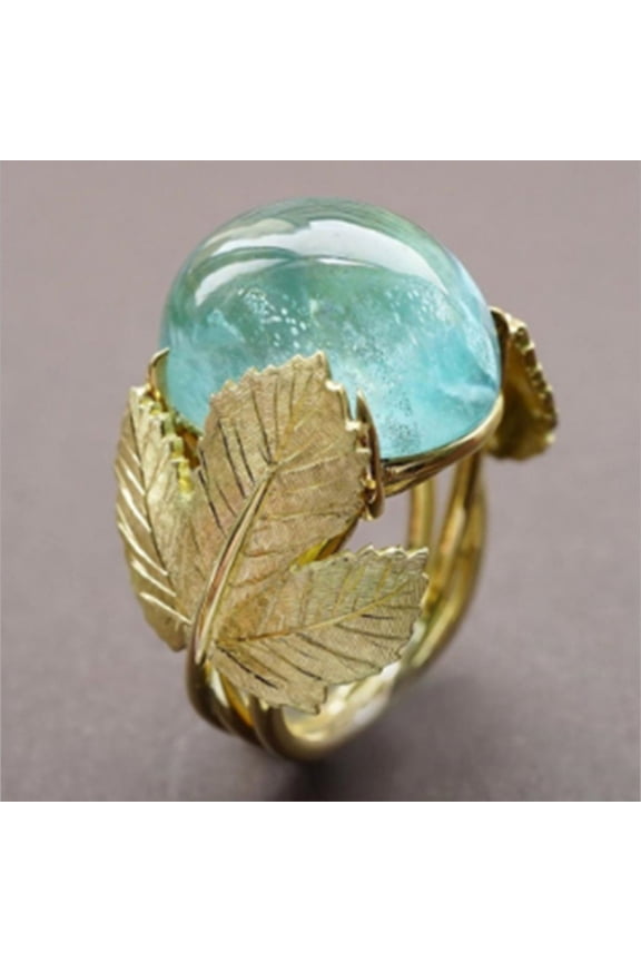 Blue Amber Women's Ring Simple Fashion Single Item Accessories Gift