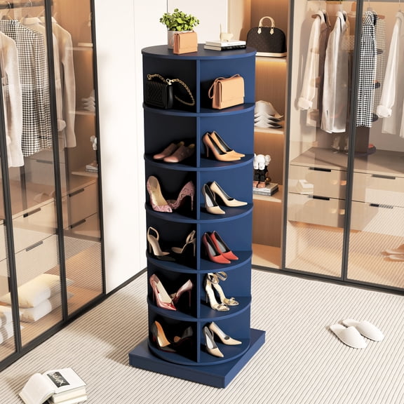 Blue American Design 360 Rotating - Large - Capacity Storage - Living Space - Saves Closet Clutter