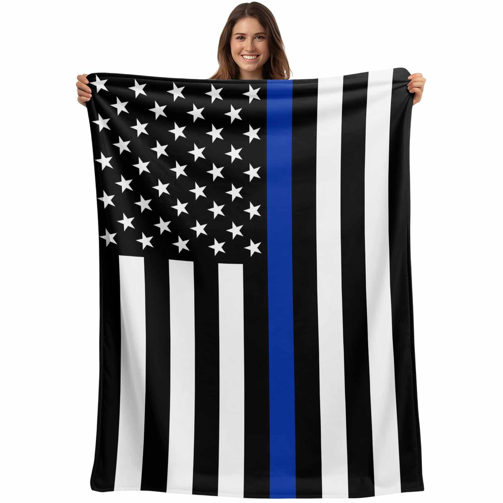 Blue American Flag Blanket Soft Cozy Warm Throw Blanket for Couch ...