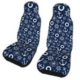 Blue Anchor Wheel Universal Car Seat Cover Auto Interior For All Kinds