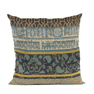 Blue Ancient Border Luxury Throw Pillow - 18 x 18 in.