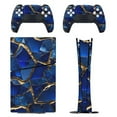 thumbnail image 1 of Blue And Gold Mosaic Tile Console Skin Bundle for PS5 Pro Slim Disc & Digital / PS4 – Full Wrap + Dual Controller Flair, 1 of 5