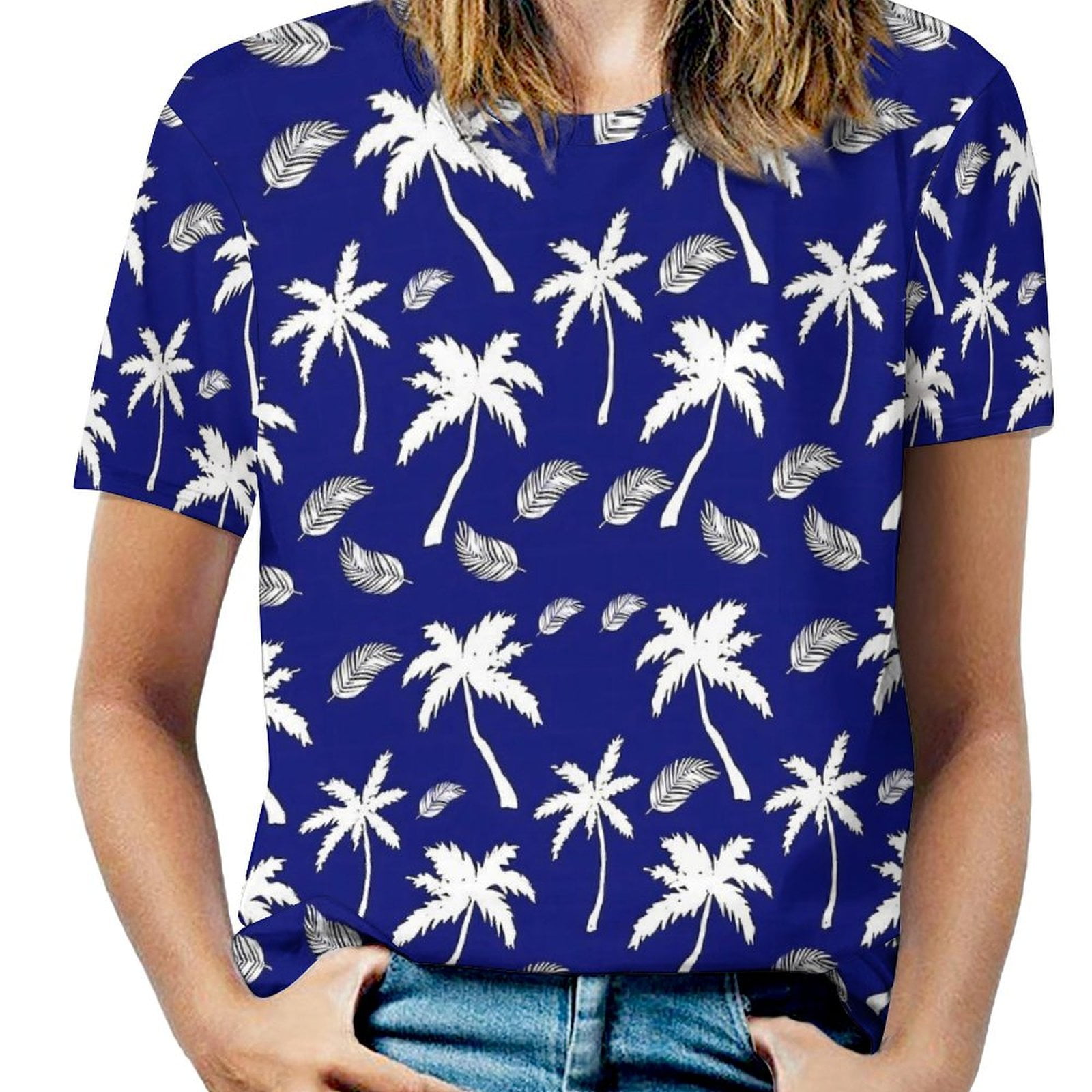 Unisex Powder Blue Palm Bouquet Tee