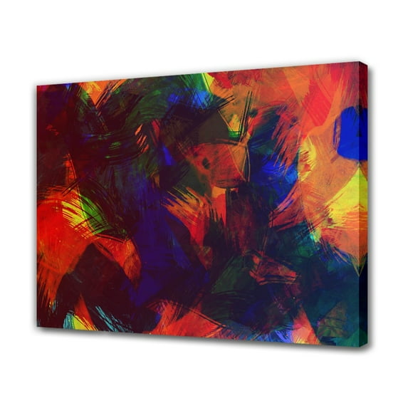 Blue And Multicolored Abstract Painting Texure Canvas Poster Bedroom Decor Sports Landscape Office Room Decor Gift,Frame-style,08x12inch(20x30cm)