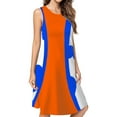 thumbnail image 1 of Blue And Orange Dress Loose Women'S Dress Beach Dresses With Pockets Dresses For Womens, 1 of 4