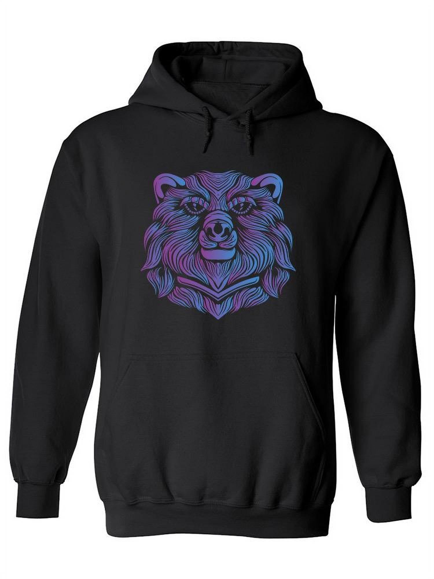 Blue And Purple Bear Head Hoodie Women Image by Shutterstock Female XX Large Walmart