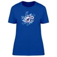 thumbnail image 1 of Blue And Purple Flowers T-Shirt Women -Image by Shutterstock, Female Small, 1 of 2