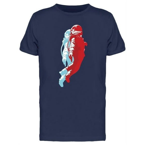 Blue And Red Astronaut T-Shirt Men -Image by Shutterstock, Male Small