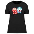 thumbnail image 1 of Blue And Red Chinese Lions T-Shirt Women -Image by Shutterstock, Female Medium, 1 of 2