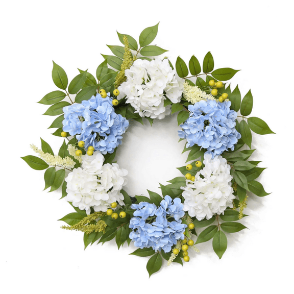 Blue And White Artificial Hydrangea Wreath, 2026 Home Porch Window Wedding Arch Decor