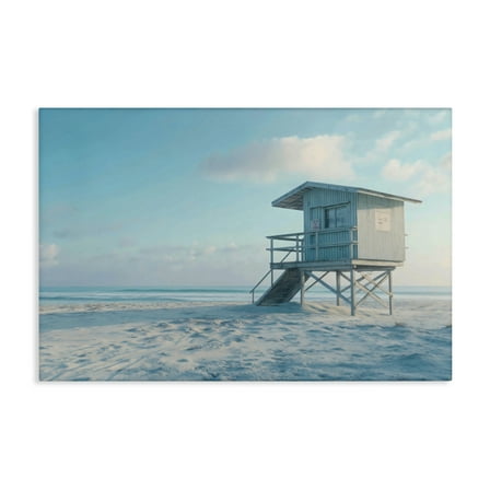 Stupell Industries Blue And White Beach Scene Canvas Wall Art, design by LSR Design Studio, 30 x 45