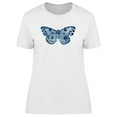 thumbnail image 1 of Blue And White Butterfly T-Shirt Women -Image by Shutterstock, Female Medium, 1 of 2