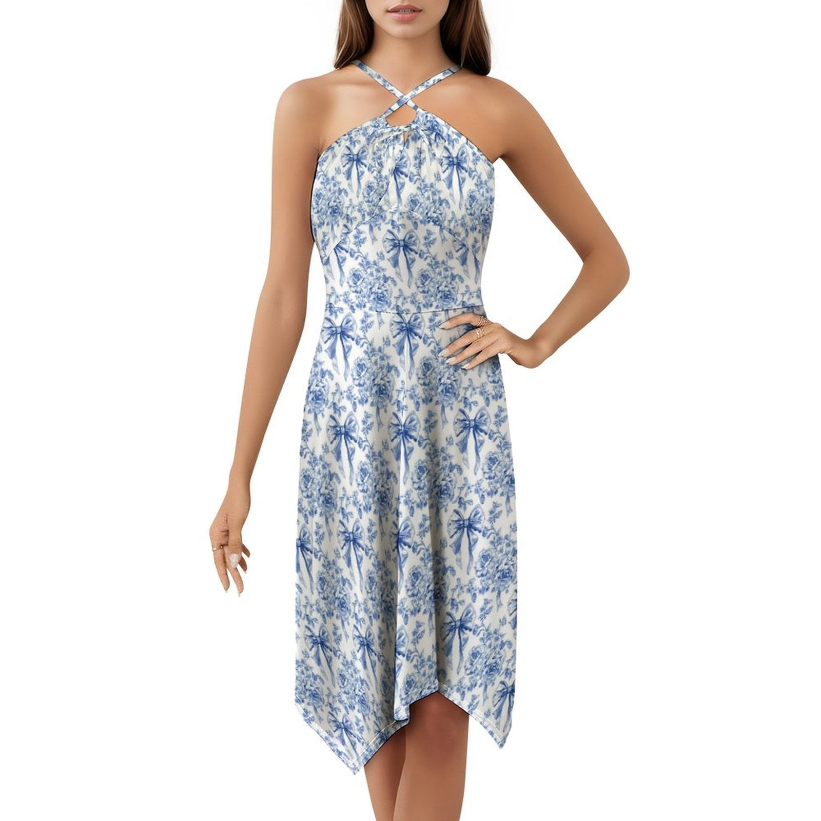 chiffon maxi floral dress Vatiana _badge-50-off Bioeco By Arka 4216 Size:Custom Size Free