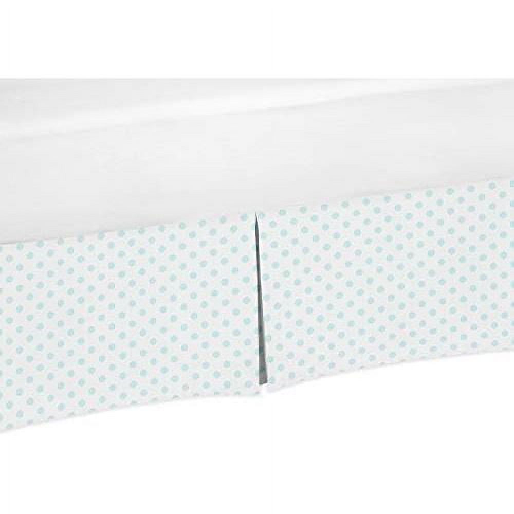 Blue And White Polka Dot Queen Bed Skirt Dust Ruffle Watercolor