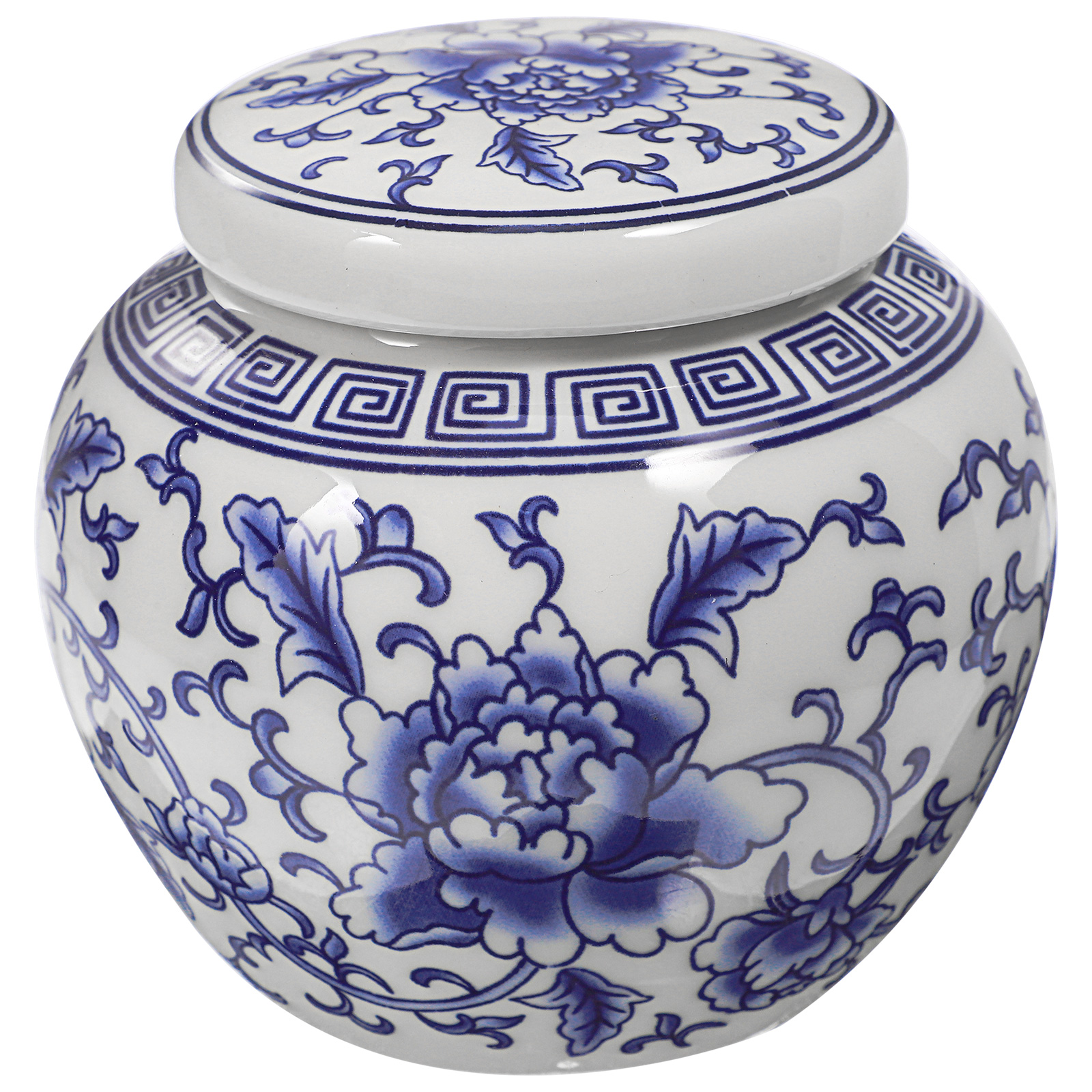 Blue And White Porcelain Tea Jar Kitchen Tea Container Tabletop Tea Jar