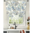 Blue And White Porcelain Texture Window Curtain for Living Room Roman