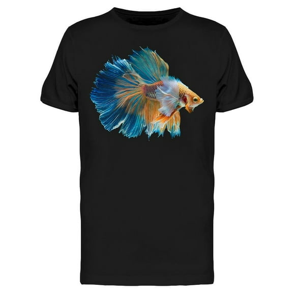 Blue And yellow Betta T-Shirt Men -Image by Shutterstock, Male Medium