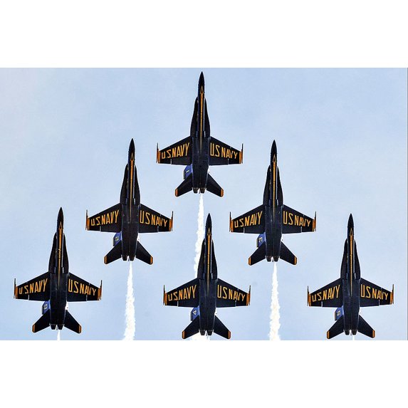 Blue Angels Delta Formation, Myrtle Beach - 20x30 Inch Laminated ...
