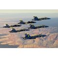 thumbnail image 1 of Blue Angels Flying in Formation Over Grand Canyon Style - A - 12x18 Inch Laminated Aviation Poster - Stunning Detail and Bold Colors, 1 of 4