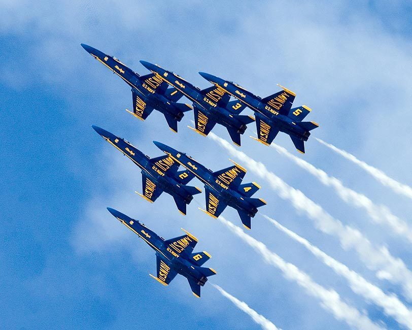 Blue Angels Jets Flying in Delta Formation Style - 1 - 20x30 Inch ...
