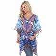 thumbnail image 1 of Blue Animal Print Cafta with Tie-up Neckline - One Size, 1 of 1