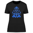 thumbnail image 1 of Blue Animals Otomi Style T-Shirt Women -Image by Shutterstock, Female Large, 1 of 2